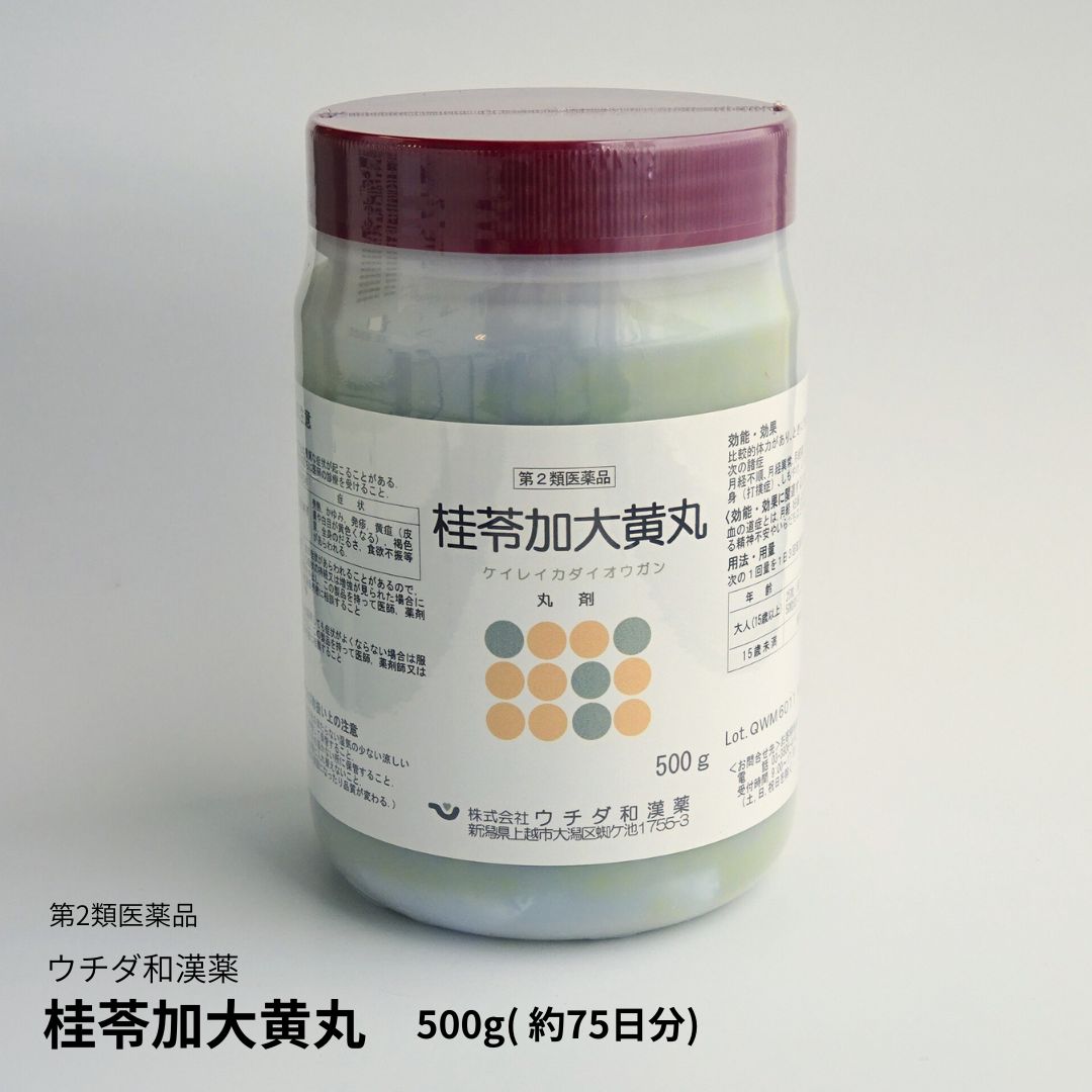 【第2類医薬品】「桂苓加大黄丸」 500g 約75日分『10丸計量匙付き』ウチダ和漢薬 丸剤