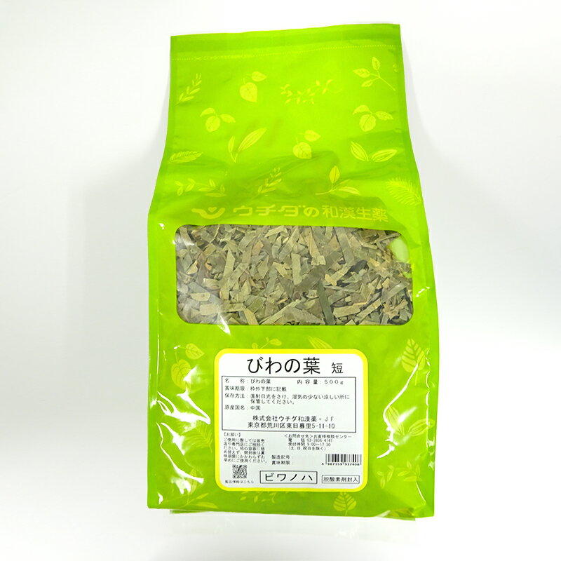 「びわの葉・短」（ビワノハ・タン）　中国産 500g　ウチダ和漢薬