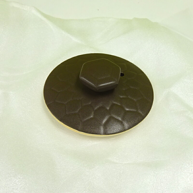 亀甲土瓶フタ(茶) ウチダ和漢薬