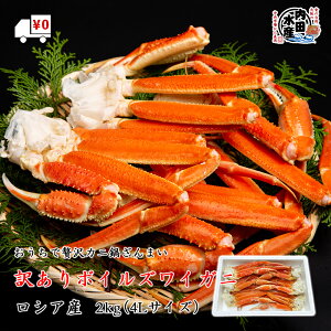 【送料無料 訳あり】訳ありボイルズワイガニ2kg 冷凍便 4Lサイズ カニ かに カニ鍋 かにしゃぶ 敬老の日 お歳暮 ギフト おうちごはん ”訳ありボイルズワイガニ2kg”