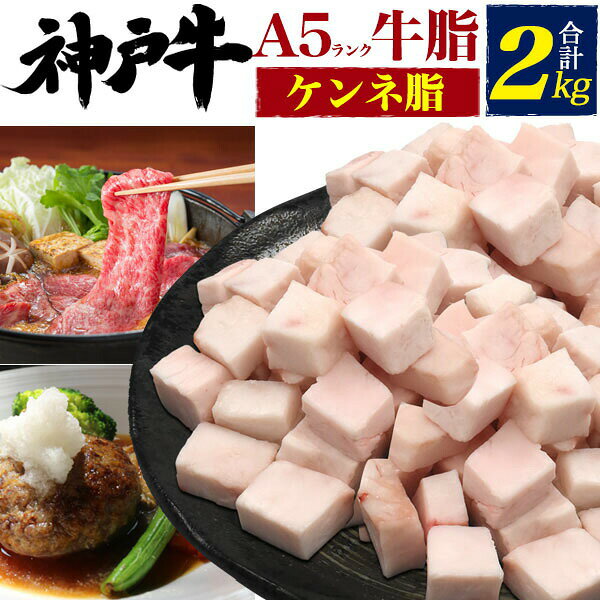 神戸牛 牛脂 ケンネ脂 A5ランク 2kg 黒毛和牛 和牛 | 業務用 まとめ買い 鉄板焼 バーベキュー BBQ キャンプ お取り寄せ グルメ 隠し味 チャーハン ハンバーグ