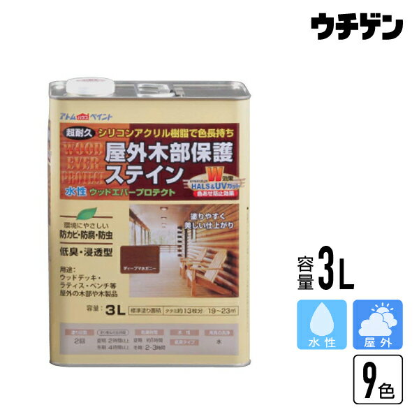 アトムハウスペイント ウッドエバープロテクト 3L