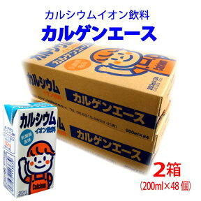 カルゲンエース2箱(200mlx48個)カルシウム 乳酸菌飲料賞味期限2024.07.23