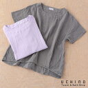 【Web限定商品】ルームウェア UCHINO ヘリンボーンエアガーゼ プルオーバー レディース Tシャツ トップス 半袖 夏 綿100％ 部屋着 ゆったり 楽ちん ウチノタオル【内野タオル】ギフト 贈り物 プレゼント 送料無料 母の日 実用的