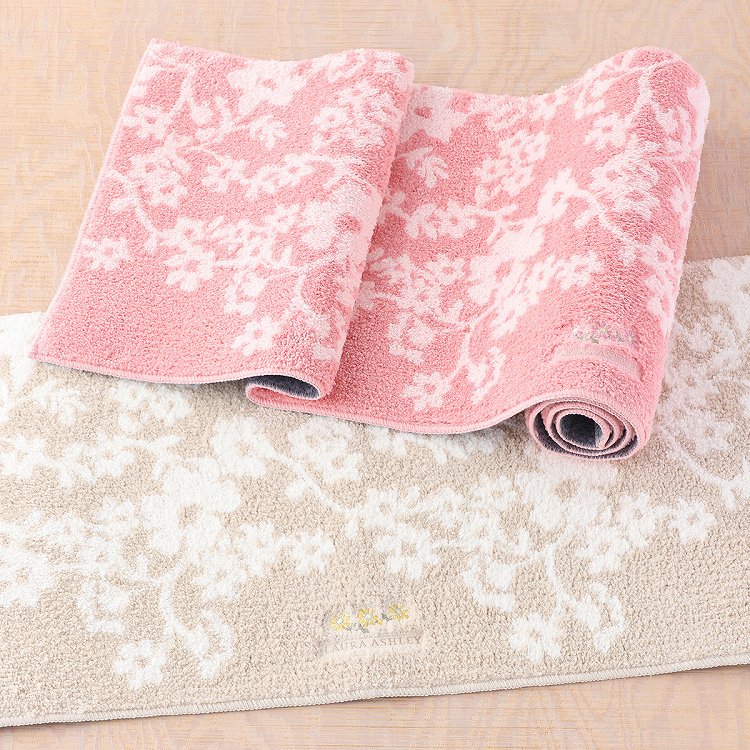 (SALE) ローラアシュレイ LAURA ASHLEY リトルヴェニス ロングマット 約180×50cm 可愛らしい花柄 上品 春夏 ロングマット キッチンマット ポリエステル糸 ウチノ UCHINO ウチノタオル 【内野タオル】 ギフト 贈り物 プレゼント