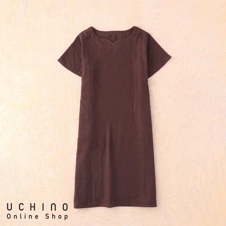 【Web限定商品】マシュマロガーゼ UCHINO レディース ハートネックワンピース ルームウェア ワンピース 春夏 きれいめ 綿100% 婦人用 ウチノタオル 【内野タオル】 ギフト 贈り物 プレゼントのサムネイル