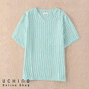 (SALE) UCHINO サラッとガーゼ キャンディストライプ メンズTシャツ MYM 綿100% ルームウェア シャツ 紳士用ウチノ ウチノタオル 【内野タ...