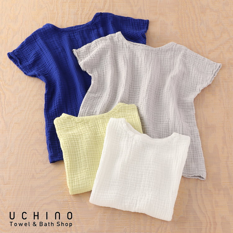 楽天UCHINO Online Shopシャツ Tシャツ ルームウェア UCHINO　クレープガーゼ ドルマンTシャツ レディース 半袖 爽やか 部屋着 綿100％ トップス ウチノタオル 【内野タオル】 ギフト 贈り物 プレゼント 送料無料