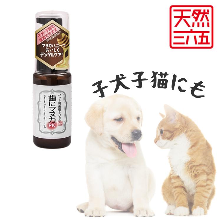 歯にマヌカPK 歯磨き 犬 猫 ペット用歯磨きジェル 30g 天然365 デンタルケア