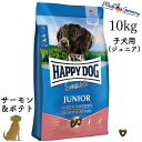 ハッピードッグ 子犬用【 ジュニア サーモン&ポテト 10kg 】HAPPY DOG ヤング 無添加 無着色 グルテンフリー 皮膚被毛ケア 関節ケア