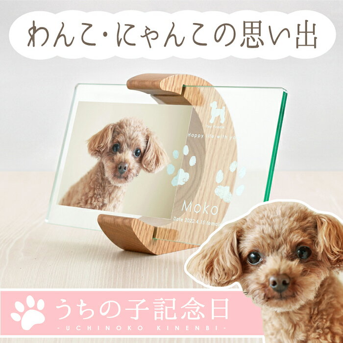 ＼超お得な15％OFFクーポン配布／うちの子記念日・ムーンフォトスタンド／ペット 肉球 記念メモリアルグッズ ペット 足型 写真 オリジナル グッズ 犬 猫 足形 ペット 遺影 位牌 写真たて 写真立て 虹の橋 愛犬 愛猫 オリジナル グッズ コンパクト かわいい おしゃれ 手作り