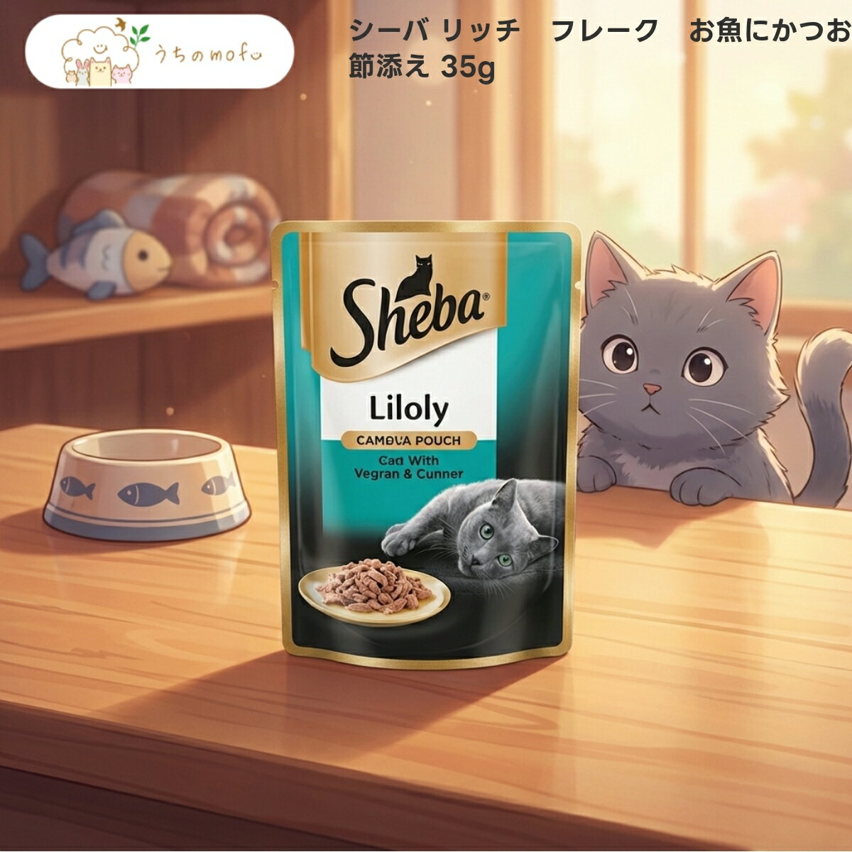 樂天商城 - 【シーバ】シーバパウチ フレーク お魚にかつお節添え 35g x5個 成猫用 ウェットフード キャットフード 猫 パウチ 厳選素材 贅沢な味わい 専門店品質 uchino mofu 安心の品質