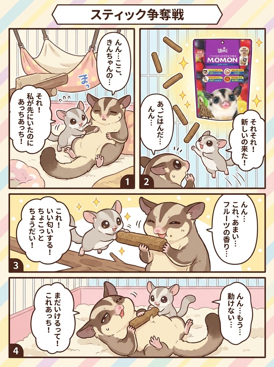 ペットショップ うちのmofuの【ひかり】キョーリン ひかりモモン 270g フクロモモンガ 専用フード スティックタイプ 国産 昆虫原料 ミルワーム フルーツ配合 高品質 安心 専門店｜アングル2