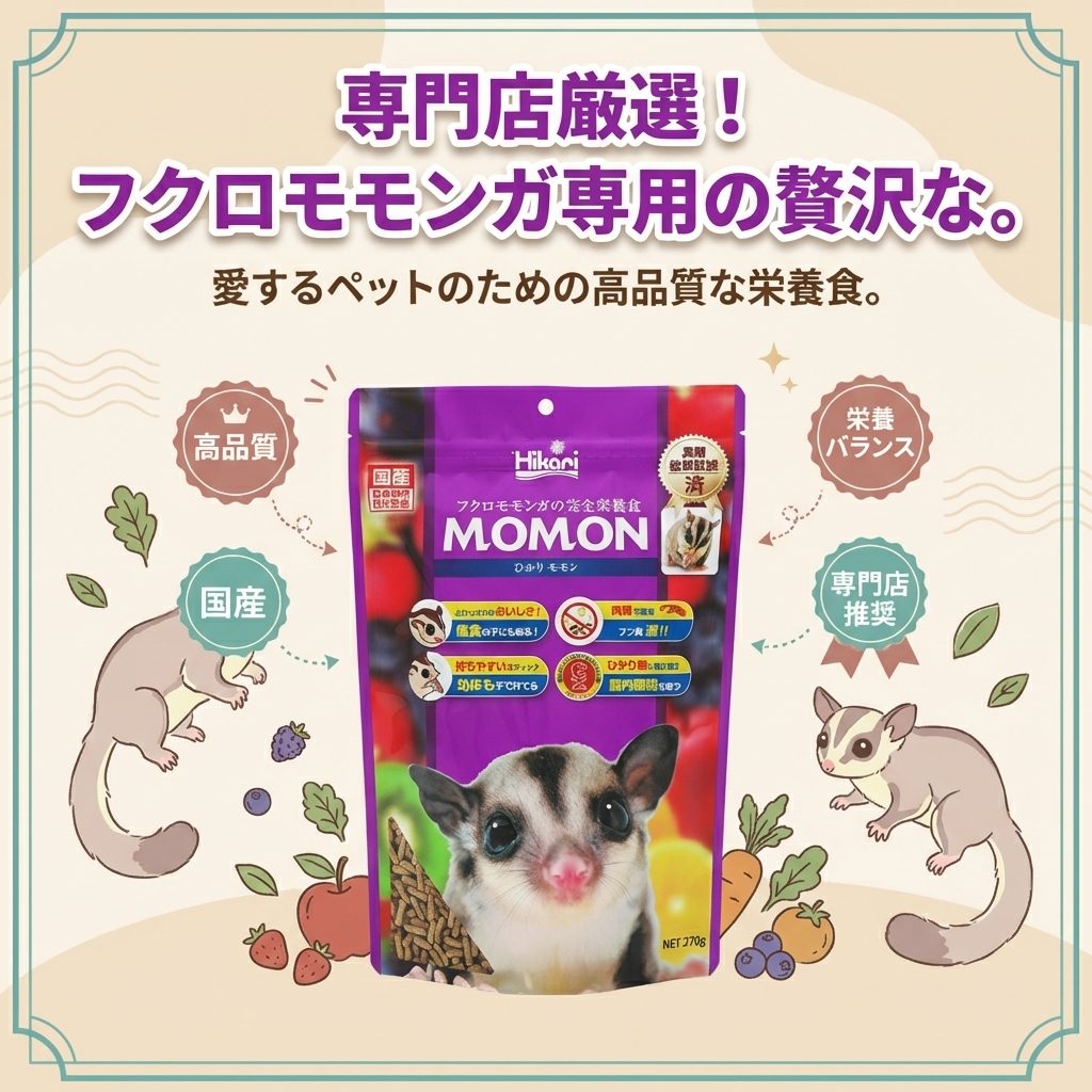 ペットショップ うちのmofuの【ひかり】キョーリン ひかりモモン 270g フクロモモンガ 専用フード スティックタイプ 国産 昆虫原料 ミルワーム フルーツ配合 高品質 安心 専門店｜アングル3
