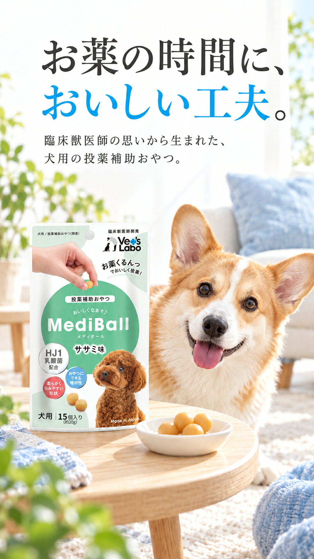 メディボール 犬 犬用 2個セット チーズ ササミ ビーフ ミルク レバー たら さつまいも ヤギミルク 投薬補助おやつ 投薬 おやつ ペット トリーツ ベッツラボ MediBall Vet's Labo 送料無料 uchinomofu-10000105 ペットショップ うちのmofu サンプル画像2