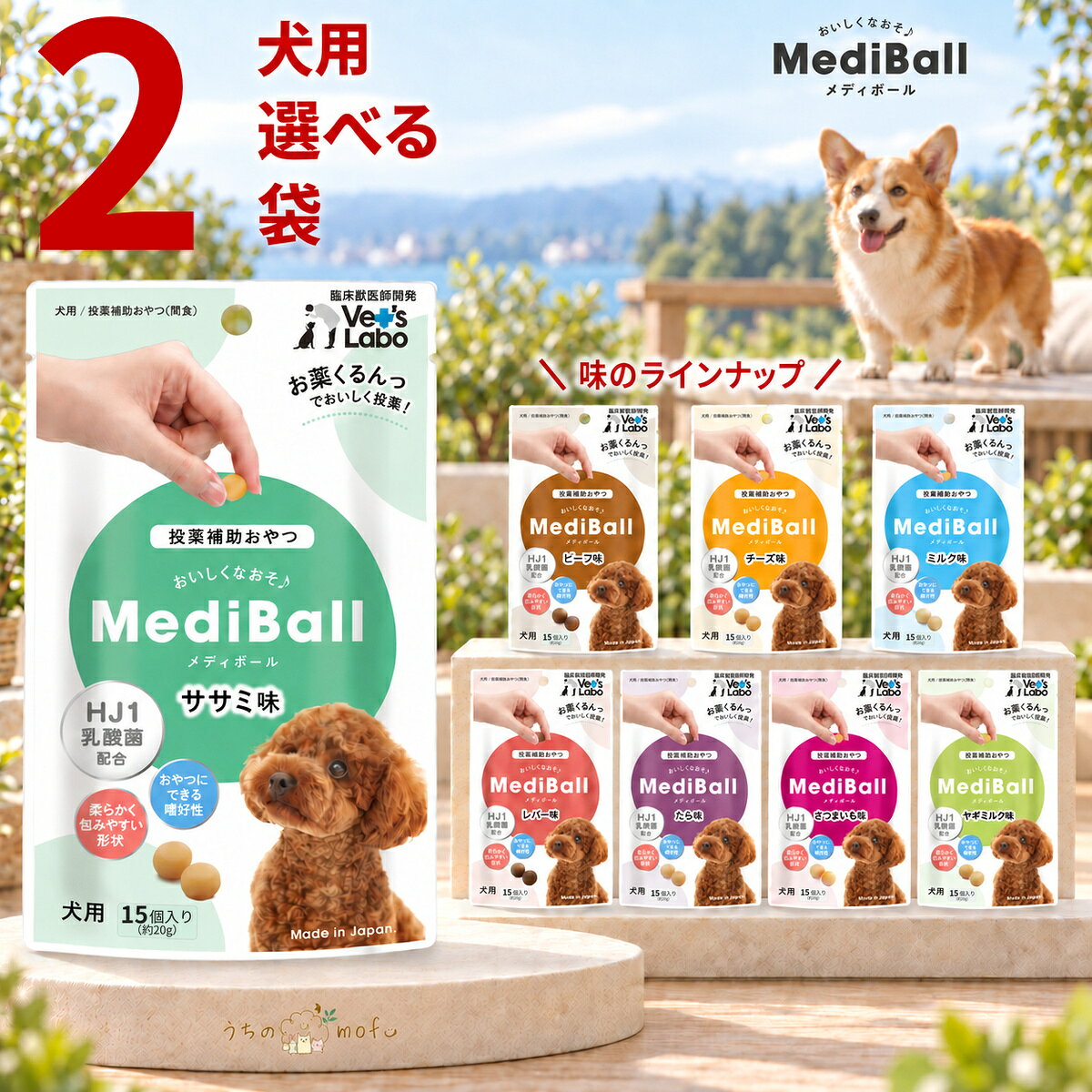 メディボール 犬 犬用 選べる2袋 【送料無料】 投薬補助おやつ ササミ ビーフ…