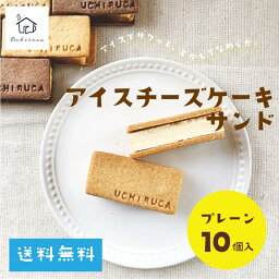 【アイスチーズケーキサンド（プレーン10個）】送料無料　ケーキサンド　チーズケーキ　スイーツ　ギフト　贈り物　アイスケーキ　洋菓子　お取り寄せ　通販　お土産　プレゼント　個包装　クッキー　母の日ギフト