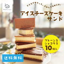 母の日ギフト 濃厚バスクチーズケーキをサンド!【アイスチーズケーキサンド(プレーン5個ショコラ5個)】お取り寄せスイーツ 送料無料 ケーキサンド チーズケーキ ...