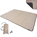 JIMENCE(ジーメンス) レジャーシート 厚手 収納袋付き 1-3人用 200×150cm キャンプマット (ブラウン)