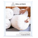 Roll&Stack ロールアンドスタック ふとん収納袋, 衣類収納袋 - XL (65L) White X 2