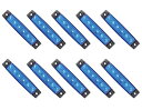 ヒロワールドトレード サイドマーカー 24V ブルー 10個 セット マーカーランプ LED ランプ 6連 デコトラ 車用ライト (青, 24V)