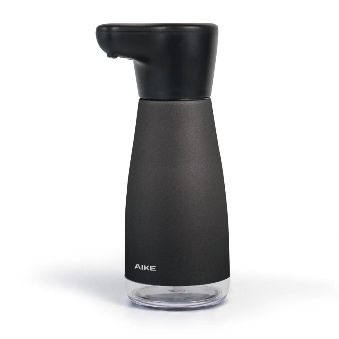 AIKE 磁気充電式 ソープディスペンサー 自動 液体タイプ キッチン 食器用洗剤 ディスペンサー IPX7防水 吐出量5段階 420ml 誤操作防止機能付き ステンレス仕上げ AK1337（ブラック）