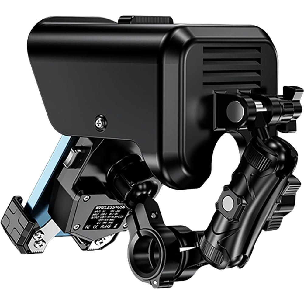 Kaedear(カエディア) バイク サンバイザー 日除け サンシェード 自転車 スマホホルダー 携帯ホルダー スマホ ホルダー スタンド マウント サンバイザー セパレート KDR-V1-M-BK (25.4/ブラック)