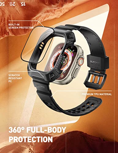 SUPCASE Apple Watch Ultra 49mm (2022) ケース 全面保護カバー 一体型 二つ画面保護フィルム付き バンド 衝撃吸収 アップルウォッチ シリーズ 対応 保護カバー UBProシリーズ