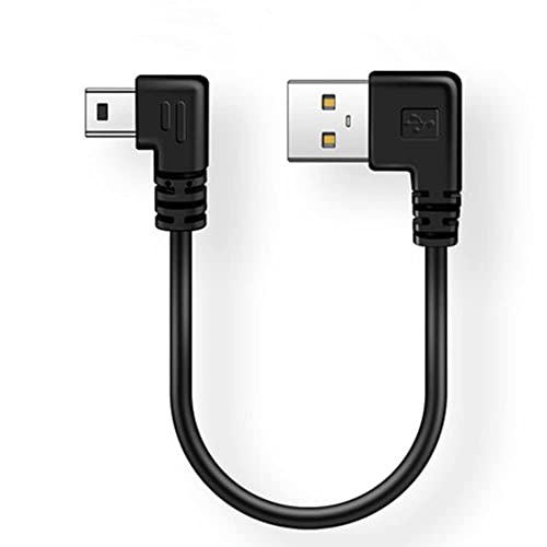 KKM-ラブショー【JCT請求書発行可能】USB 2.0 ミニケーブル USB(A)オス-USB(miniB)オス 同時L型【0.6m 1本】左右90°方向変換ケーブル 金メッキ付き 高速480Mbpsのデータ転送同期リード … (0.6m左L*左L 1本)