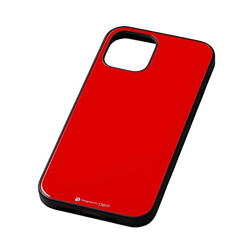 iPhone 12 Pro / 12 用 Hybrid Case Etanze 背面に化学強化ガラス レッド Deff ディーフ