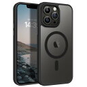 BENTOBEN iPhone13ProMax ケース MagSafe対応 ワイヤレス充電 マット感 半透明 指紋防止 薄型 耐衝撃 傷防止 レンズ保護 ストラップホール付き アイフォン13promax ケース カバー ブラック