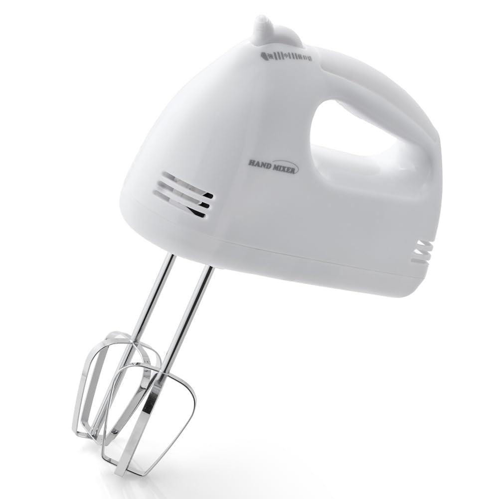 【FaFe】ミキサー ハンドミキサー 3段階スピード調整 ワンプッシュ操作 ビーター2本付属 ビーター取外し可能 お菓子作り ケーキ作り (ホワイト)