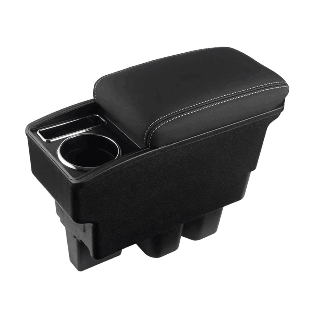 LIMSTYLE スズキ 新型ジムニー JB64W/JB74W 専用アームレスト 車内収納コンソールボックス スライド式 ドリンクホルダー機能搭載 肘掛け 肘置き トレイ内蔵 大容量 長距離ドライブ JIMNY H30.7-現行 ラバーマット付き 装着簡単