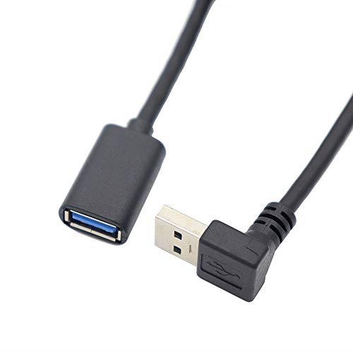 ViViSun【JCT請求書発行可能】USB 3.0 L型 上 下90°方向変換ケーブル USB 3.0 延長ケーブル タイプAオス- タイプAメス 超高速 5Gbpsのデータ転送同期リード (0.6m, 下L)