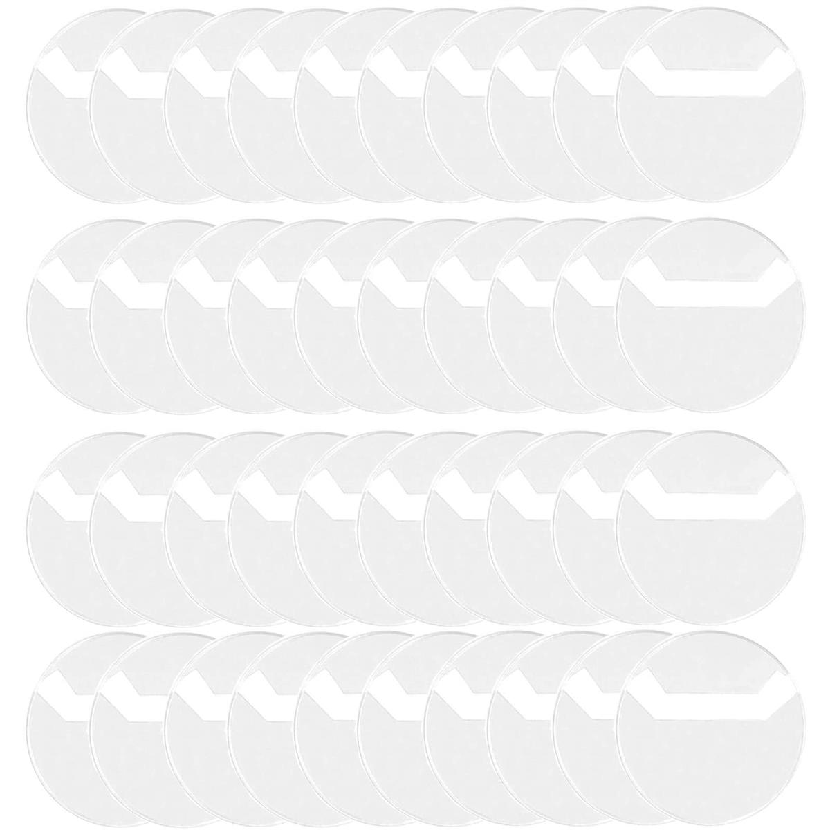 サムコス 缶バッジカバー 保護カバー 20枚 40枚セット 透明 レーザー砕石 コレクション ディスプレイ 缶バッジの保護 収納 傷防止 痛バッグ アニメグッズ 丸バッジ (54mm缶バッジ対応, 透明*40)