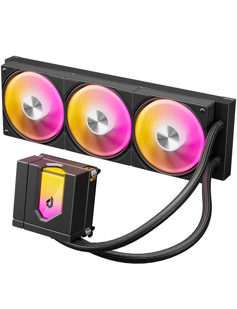 upHere 簡易水冷CPUクーラー 360mmラジエーター 水冷システム cpu cooler aio 簡易水冷 120mmPWMファン ARGB冷却ファン TDP 300W 静音 ARGB LEDヘッド搭載 LGA1851/1700/AM5/AM4対応【E360KC】