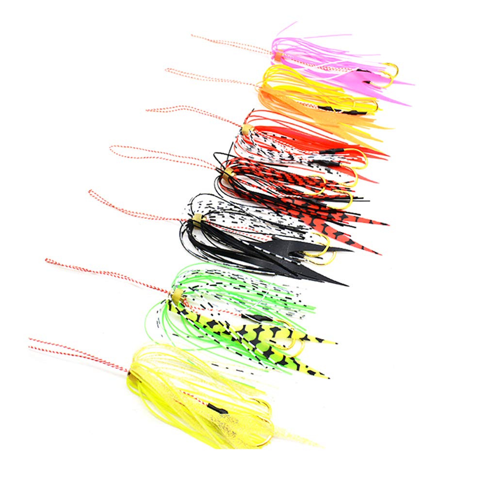 タイラバ スカート ダブルフック付 7色セット 14cm 2g 交換 仕掛け スペア