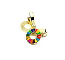 【SDGsクリップ式／小さめ20mm】SDGs バッジ（2個セット）生地が痛まない挟むタイプ ゴールド バッチ 七宝焼き 国連本部最新仕様 sdgs エスディージーズ 2030 17色 17個のゴール