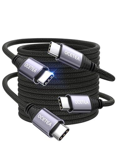 【3m/2本セット】Ocetea USB C ケーブル 60W PD対応 Type C to Type C USBケーブル タイプC 充電ケーブル急速充電 超高耐久 ナイロン iPhone 15 Pro Max/MacBook/iPad Pro&Air/Galaxy S23 Ultra/Sony/Pixel等USB Type-c機種対応 【3m/2本セット】Ocetea USB C ケーブル 60W PD対応 Type C to Type C USBケーブル タイプC 充電ケーブル急速充電 超高耐久 ナイロン iPhone 15 Pro Max/MacBook/iPad Pro&Air/Galaxy S23 Ultra/Sony/Pixel等USB Type-c機種対応