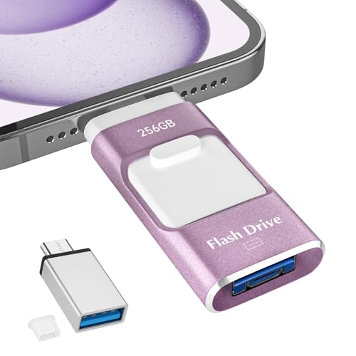 256GB USBメモリ【アプリ不要・アルバムから写真保存】4in1 Phone対応 USBメモリー スマホ データ保存 ..