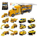 Carecoly 建設車両セット 1台収納車 12台ミニカーセット 車おもちゃ 工事マップ付き 建設車両 はたらく車 工事カー 作業車両 室内遊び 男の子 誕生...