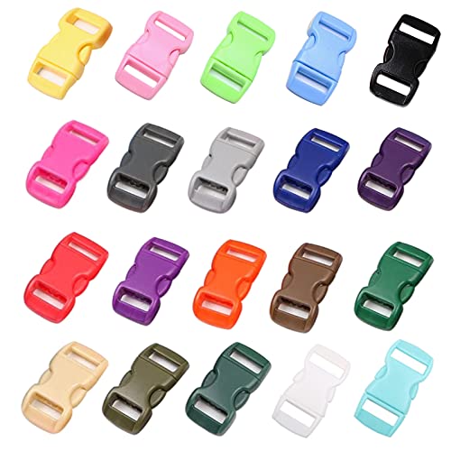 [YFFSFDC] 40個20色サイドリリースバックル 差し込みバックル 10mm対応 プラスチック製バックル 部品犬..
