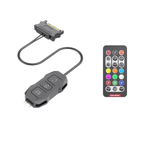 【スモールラボ】COOLMOON ARGBコントローラー LED操作 LED遠隔操作5v 3pin リモコン付き LEDモード切..