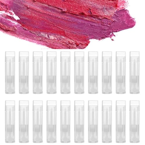 DFsucces リップ クリーム チューブ リップ 容器 20個セット 回転式 透明 化粧品容器 詰め替え容器 口紅チューブ 手作り口紅容器