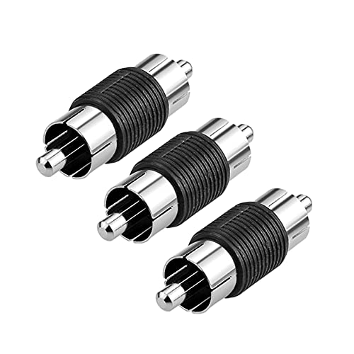 Borsuer RCAオス to RCAオス中継アダプタ 3個セット RCA ケーブル 延長アダプタ 映像、音声AV用 RCAコネクタ
