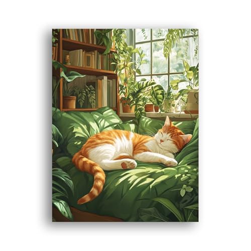 Reofrey ダイヤモンドの絵画 ダイヤモンドアートクロスステッチ キッ猫、動物手作りキット全面貼り付け..