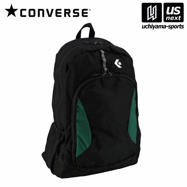 コンバース 【 CONVERSE 】 デイパックLL ブラック/グリーン（C2164010）2025年継続モデル【メール便不可】[取り寄せ][自社]