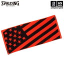 スポルディング【 SPALDING 】 バスケットボール ジャカードタオル USフラッグ レッド【SAT211050 バスケ バスケット フェイスタオル スポー...