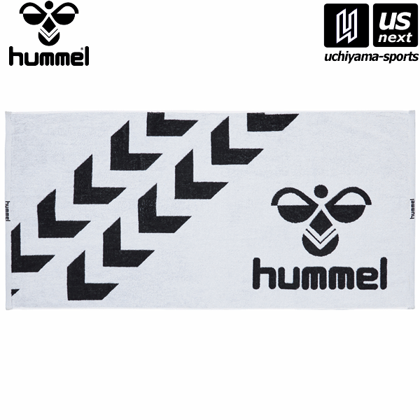 ヒュンメル【hummel】HAA5020 バスタオル (1090)ホワイト×ブラック 2024年春夏継続モデル【メール便不可】[取り寄せ][自社]