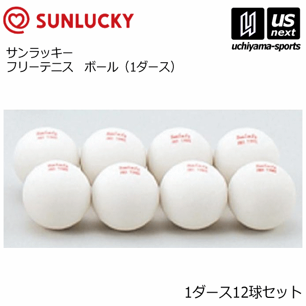 サンラッキー【SUNLUCKY】フリーテニス ボール（1ダース） 2024年継続モデル【SF-15 屋内用 フリーテニス ニュースポーツ テニス 卓球】【メール便不可】[取り寄せ][自社]